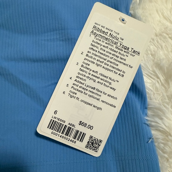 🆕 Lululemon Ribbed Nulu Asymmetrical Yoga Tank - Picture 5 of 13